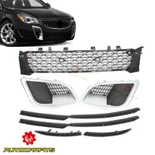 Fits 2012-17 Buick Regal GS Front Lower Grille&Air Deflector&Fog Light Cover Set