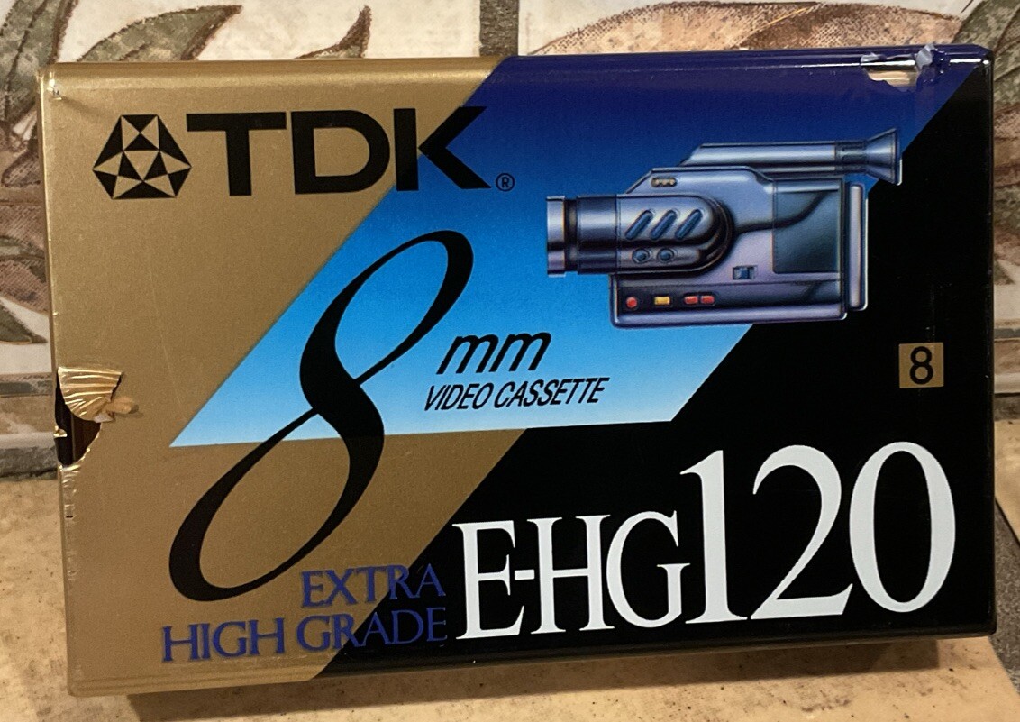 8mm Tape Player TDK 120-Minute 8MM Metal Evaporated Tape