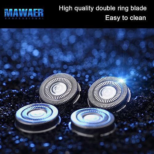 MAWAER 4pcs Head Shaver Replacement blades for Skull Shaver Pitbull 4 head