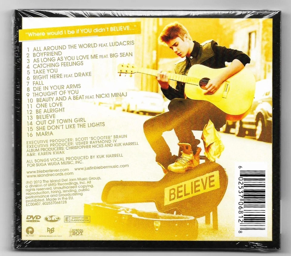 Justin Bieber – Believe / Deluxe Edition / CD + DVD / Bonus Tracks / NEU & OVP - Bild 2 von 2