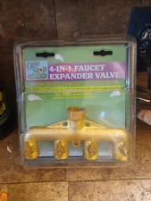 One Stop Gardens Solid Brass 4-in-1 Faucet Expander Valve With Hardware NIP