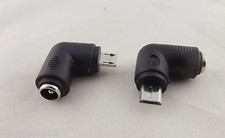 10x DC 5.5x2.1mm Female To Micro USB 5 Pin Male Right Angle Power Supply Adapter