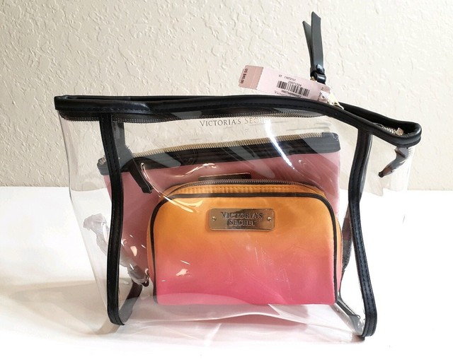 Victoria's Secret Clear Cosmetic Bag Trio Set eBay