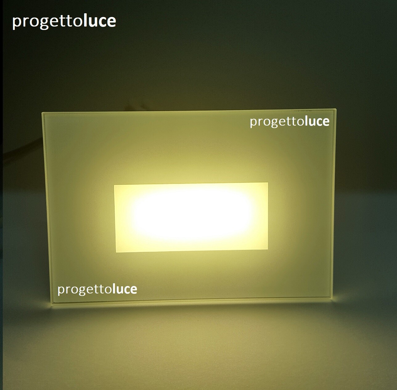 Segnapasso LED 4W IP65 - Luce Calda 4000K, Per Incasso Cassetta 503, Vetro Bianco