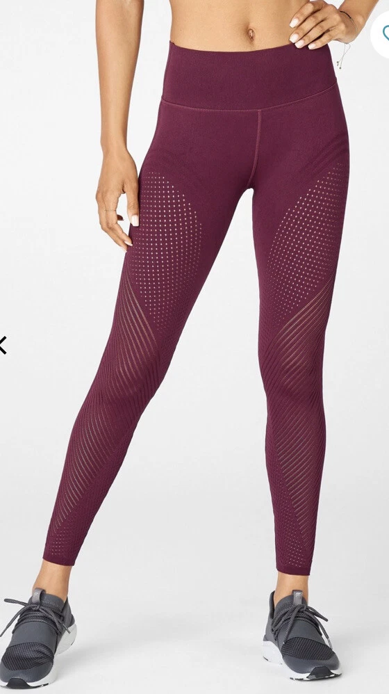 Fabletics leggings High-Waisted Perforated Sculptknit, Size S Port