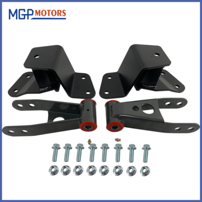 4-Inch Rear Drop Kit Shackles + Hangers For Chevy Silverado GMC 1500 Truck 1988-1998 – Etecgo 662699, Powder Coated