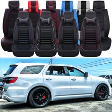Car Seat Covers Full Set 25-seater Front Rear Cushion Leather For Dodge Durango Car Seat Covers Full Set 25-seater Front Rear Cushion Leather For Dodge Durango