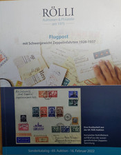 Sonderkatalog  Flugpost Rölli  69.Auktion: Schwerpunkt Zeppelinfahrten 1928-1937