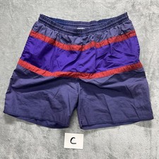 Vintage Esprit Swimming Trunks Faded Color Block Lined Nylon Shorts Baggies L