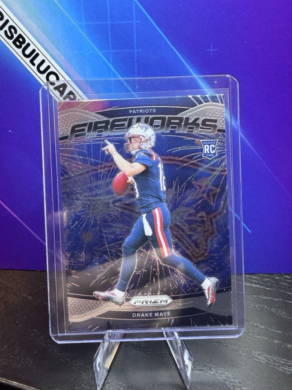 2024 Panini Prizm Drake Maye RC Rookie FIREWORKS Patriots