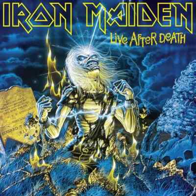 Iron Maiden Live After Death ITALY + INSERT NEAR MINT EMI 2xVinyl LP