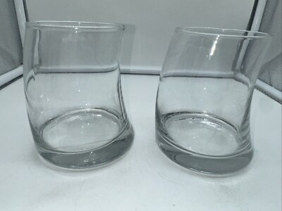 2 Leonardo Swing Clear Lowball Glasses Made In  Germany
