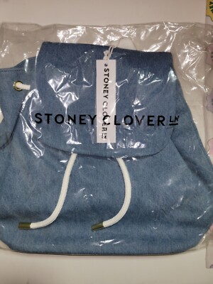 Stoney Clover Lane Denim Flap Backpack NWT SCL Bag  display picture 3