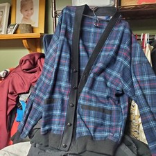 Vintage 80s Pendleton 100 Virgin Wool Cardigan Button Style Flannel Mens Medium