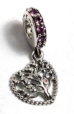 Authentic Pandora Charm, Tree of Love Dangle, #796592CZSMX