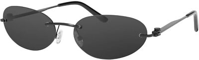 mosanana Y2K Oval Sunglasses for Women and Men Mod. Hacker C1-black 