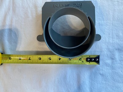 NDS 249 3  SDR Spigot Adapter, Gray, Spee-D Channel Drain 3  & 4  Offset End Out