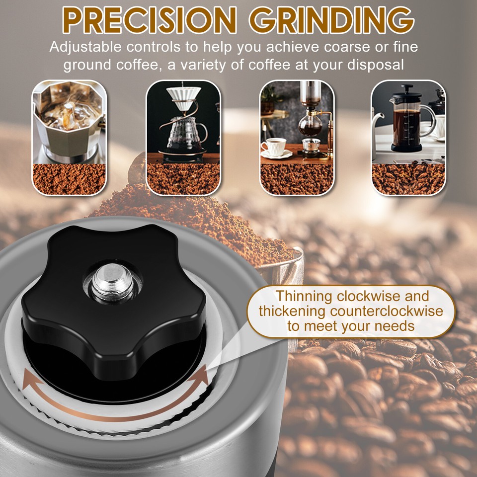 Manual Coffee Grinder with Hand Crank Coarseness Adjustable Hand Coffee