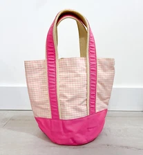 Yachtwear Research YRI Vintage Mini Canvas Tote Bag Pink Gingham Hot Pink USA