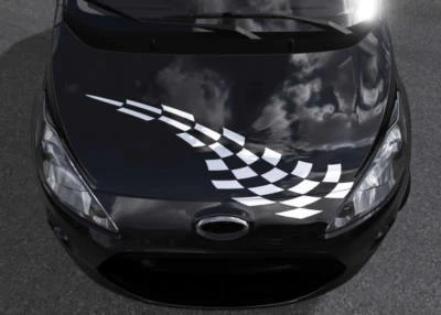 Autoaufkleber Rennflagge Motorhaube Motorsport Karo Zielflagge Racing Flag Bike