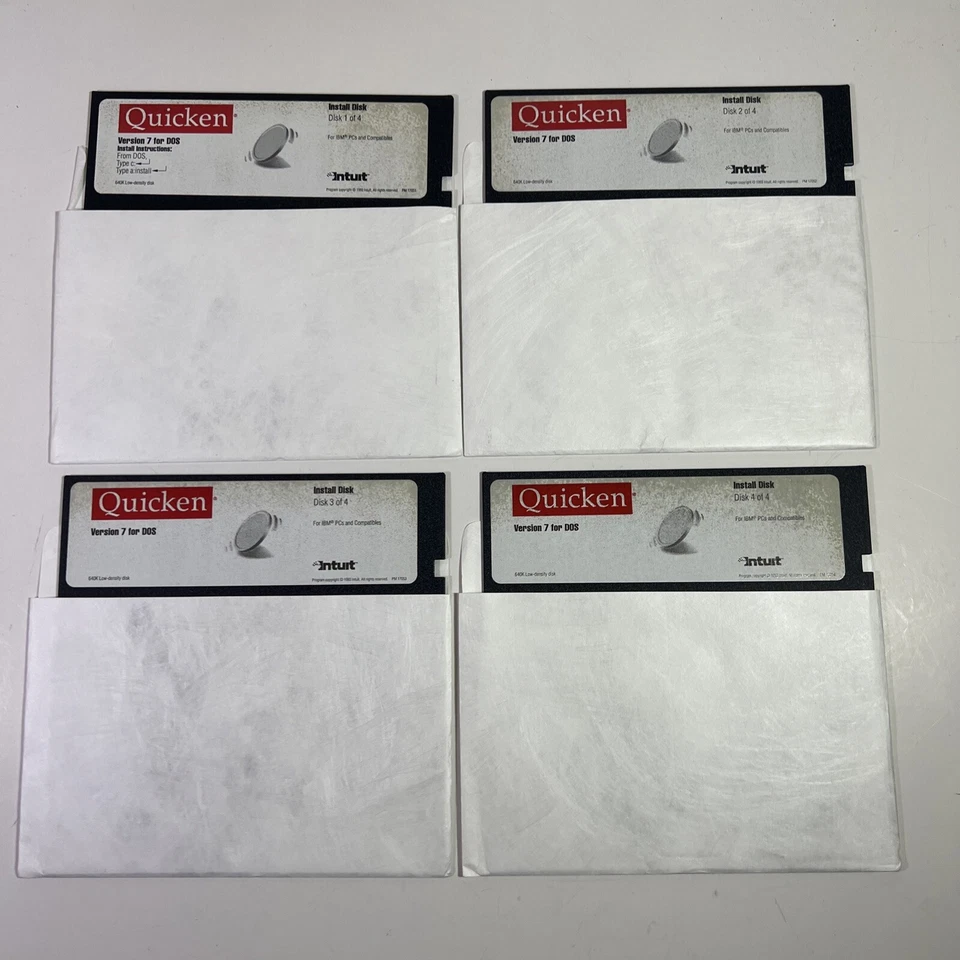 Quicken for DOS,  Version 7, Includes  3.5" & 5 1/4" Floppy Disks & Manual - Image 4 of 4