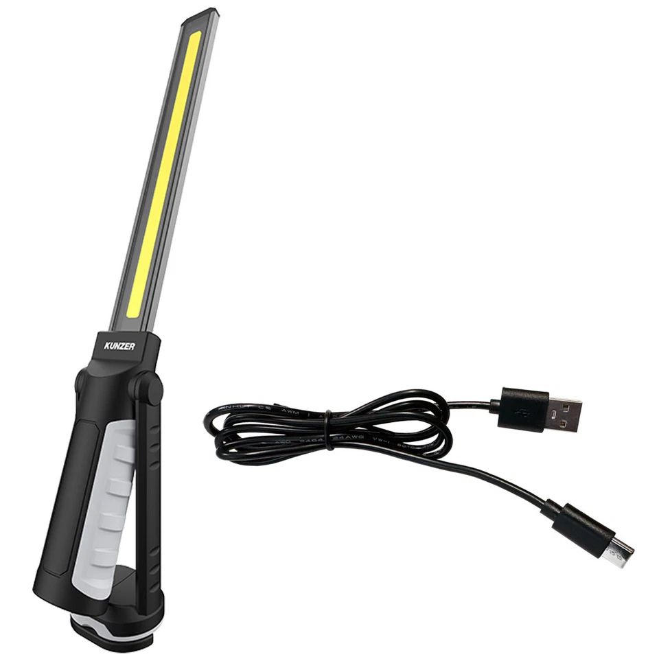 Kunzer Akku Arbeitsleuchte PL-011.2 COB LED Arbeitslampe USB-C 330° schwenkbar - Bild 1 von 4