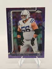2025 Topps Chrome Quenton Nelson Purple Football Leather Refractor /75 Colts
