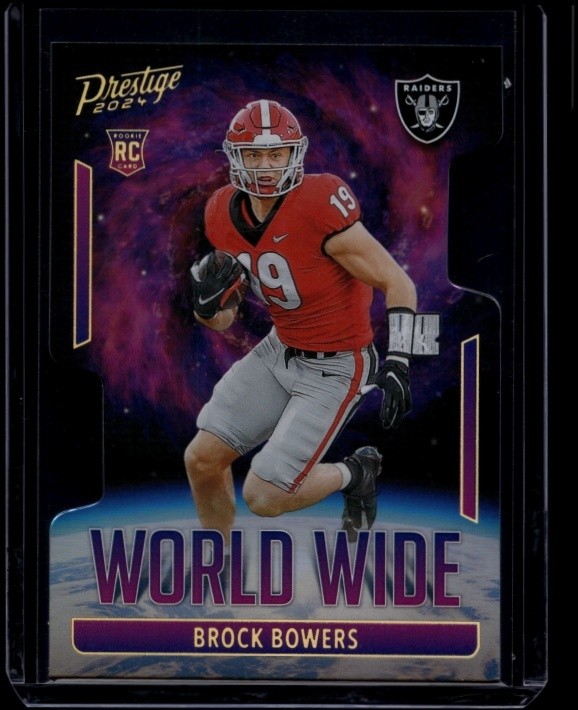 2024 Panini Prestige Football Brock Bowers #WW-BBS RC Rookie World Wide