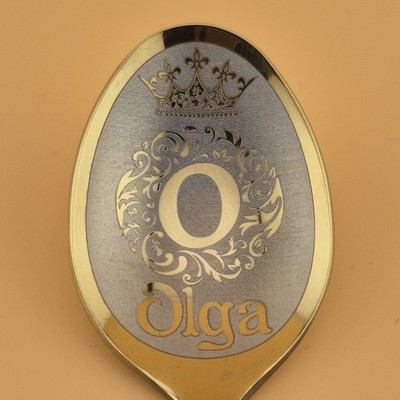 Geschenkidee Teelöffel Geschenk Olga Buchstabe O