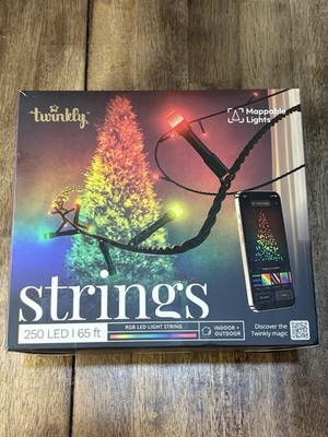 Twinkly App-Controlled Mapable RGB Light Strings, 250 LED Indoor/Outdoor 65ft