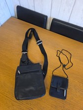 Travelon Black Cross Body Anti Theft Bag & Passport Wallet 
