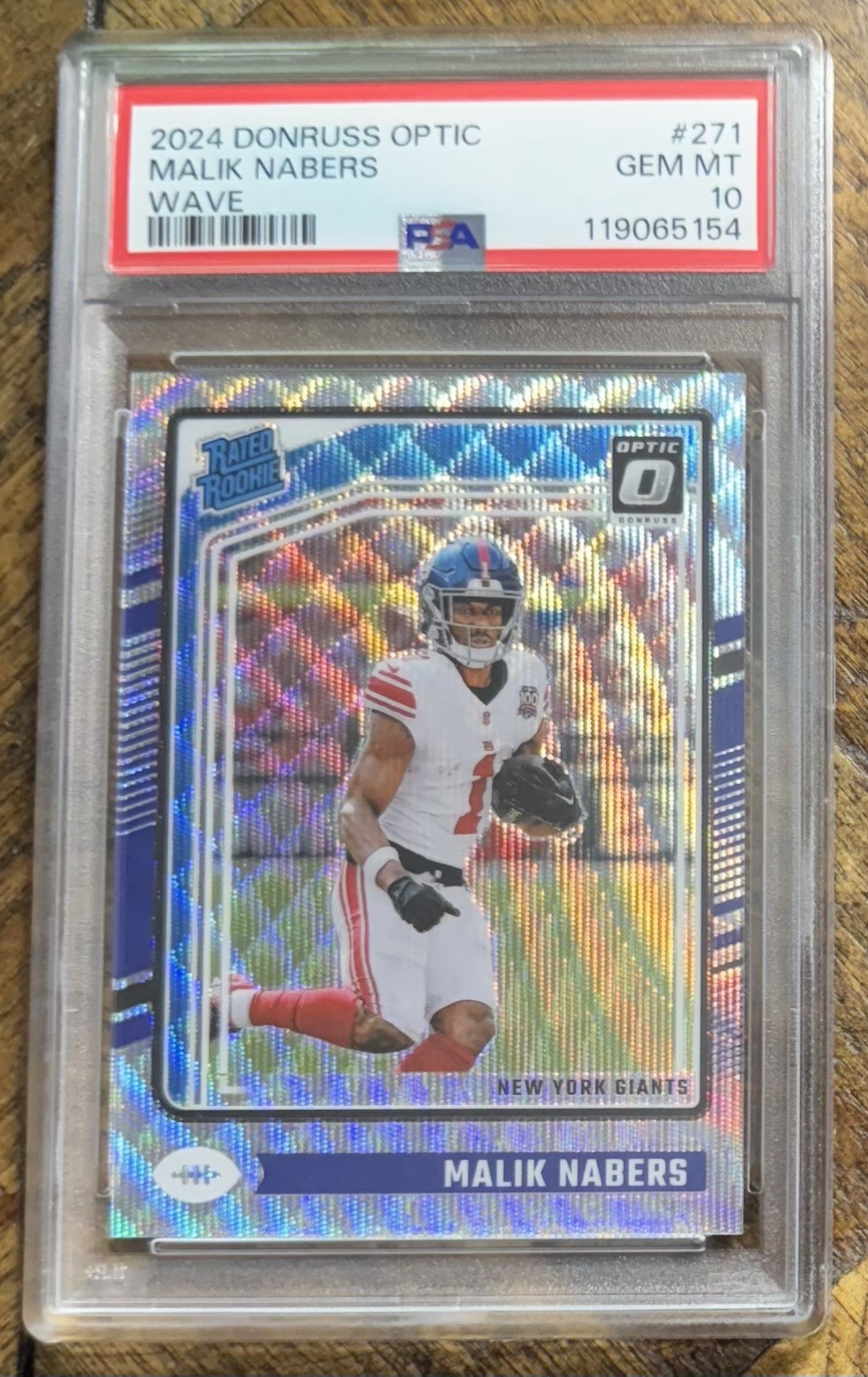 2024 PANINI DONRUSS OPTIC WAVE #271 MALIK NABERS ROOKIE RC /300 PSA 10