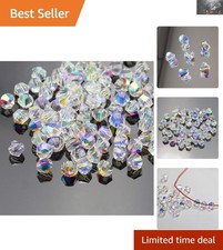 1000PCS 4mm Crystal Bicone Beads - Sparkling Glass Beads for Jewelry Craft