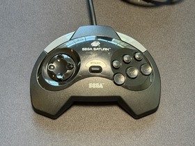 Sega Saturn Console Tested Working w/ Controller Cables + Game Virtua Fighter