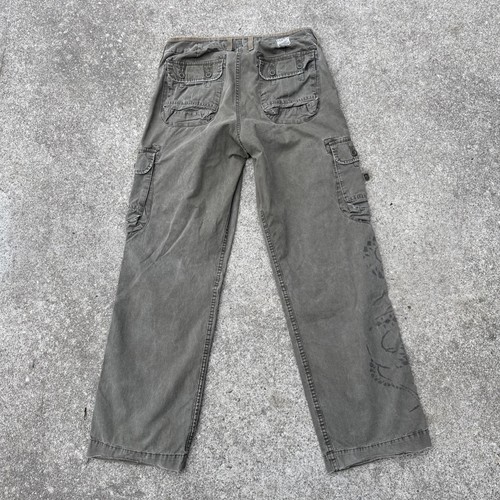Vintage Lucky Brand Cargo Pants Baggy Paratrooper Y2K Utility Surplus 2000s Rare, $89.95 - Photo 5