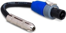 Hosa Technology GSK116 Female 1/4" Phone to Male Speakon Adapter- 6" 15 cm