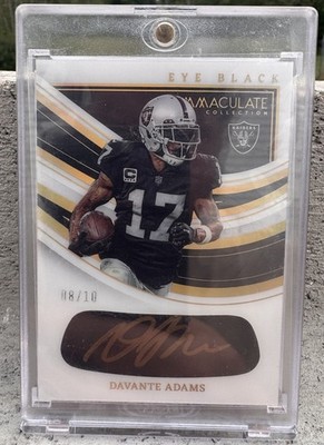 Panini 2023 Immaculate Eye Black Davante Adams Raiders Gold Auto #EB-DA 08/10
