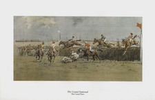 Snaffles The Grand National Canal Turn 1926 Horse Racing Print Hardback Unframed