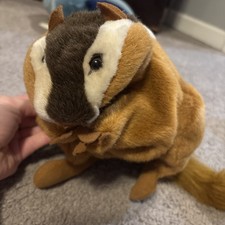 Vintage Folkmanis FolkTails 9 CHIPMUNK Squirrel Hand Puppet Stuffed Plush