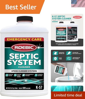 #ad Effective 32 Oz K 57 Q Septic System Cleaner Tackles Clogs Safe for Pipes $12.99
