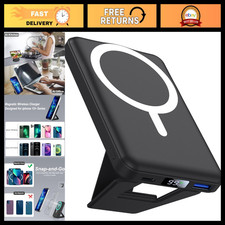 10000mAh Magnetic Wireless Power Bank Charger with Stand, Portable Fast Chargi