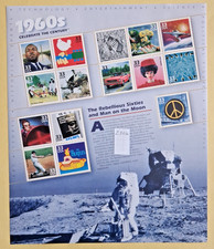 Z304 Etats Unis Lot de timbres feuille YT 2945à 2959 à étudier