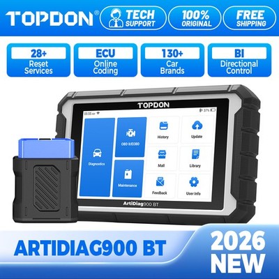 2026 TOPDON AD900BT/X800BT Auto Diagnostic Scanner Tool All System Bidirectional