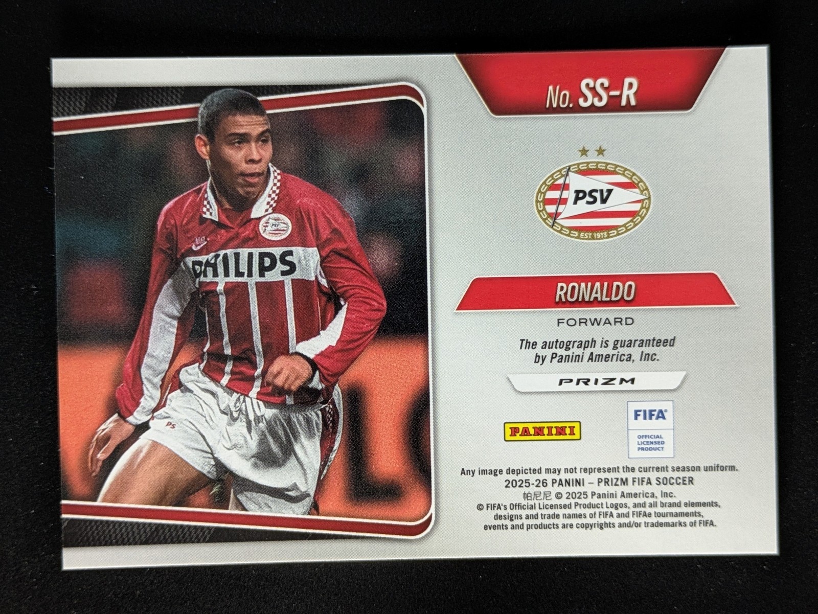 2025-26 Panini Prizm FIFA RONALDO Auto Choice Prizm Sensational Signatures #SS-R view 2