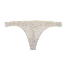 Jenni Women's Solid Thong Underwear Panties Briefs Comfort Tiger Stripe New