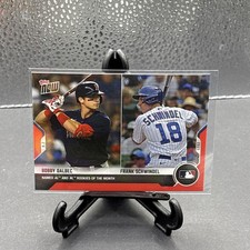 2021 Topps Now Bobby Dalbec + Frank Schwindel Rookies Of The Month Red #7/10