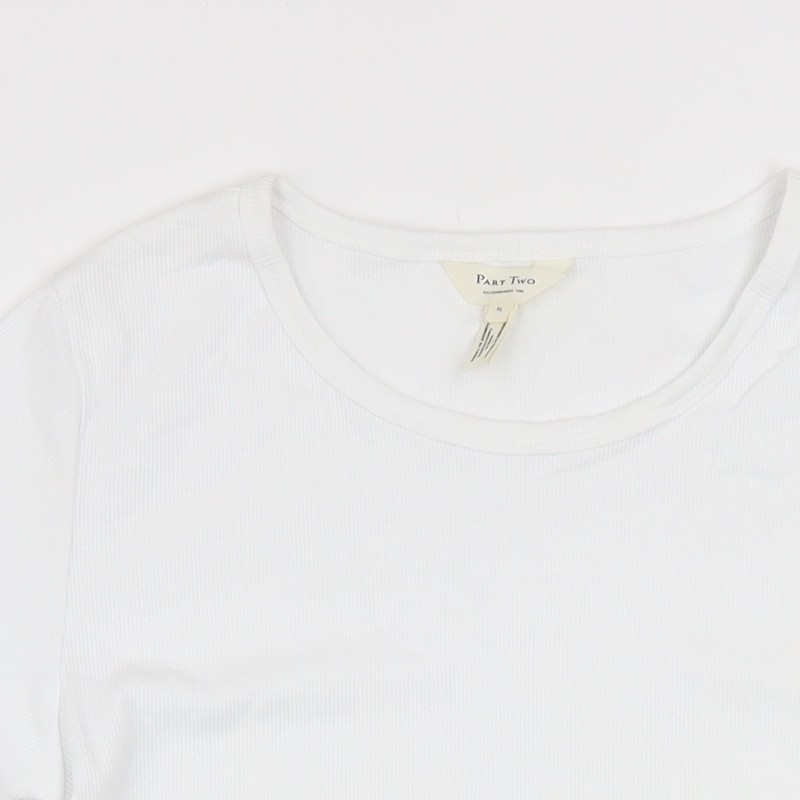 Part Two Women’s White Cotton Elastane Basic T-Sh… - image 9