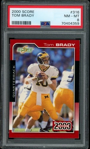 2000 Score #316 Tom Brady Rookie PSA 8