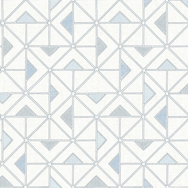 Fd26635_Georgia Geometrische Dreiecke Hellblau WeißE Fine Decor Tapete-image
