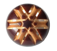 Pierced Vegetable Ivory Antique Vintage Button Larger than you'll expect!